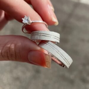 Par de aliança 6mm em prata