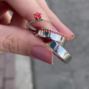 Par de aliança 5mm em prata