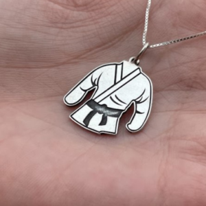 Pingente em prata jiu jitsu