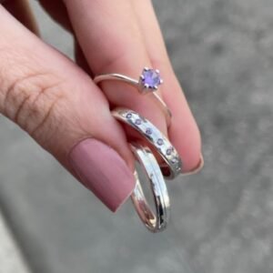 Par de aliança 3mm em prata
