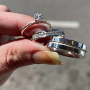 Par de aliança 5mm em prata