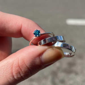 Par de aliança 3mm em prata