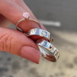 Par de aliança 6mm em prata