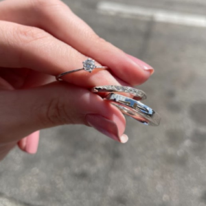 Par de aliança 3mm em prata