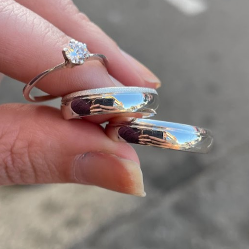 Par de aliança 6mm em prata