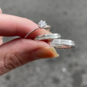 Par de aliança 3mm em prata
