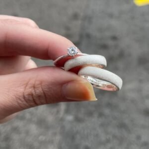 Par de aliança 4mm em prata