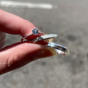 Par de aliança 3mm em prata