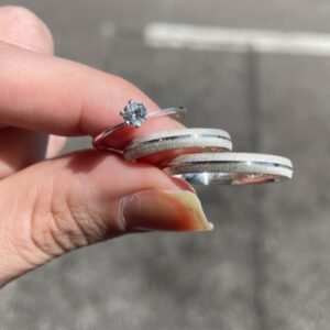 Par de aliança 3mm em prata
