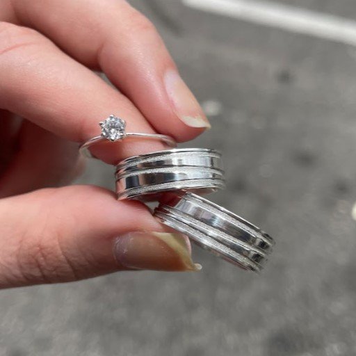Par de aliança 8mm em prata