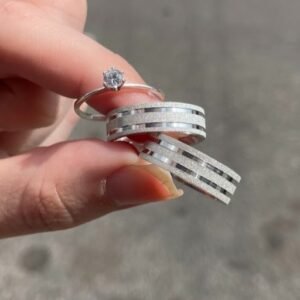 Par de aliança 6mm em prata