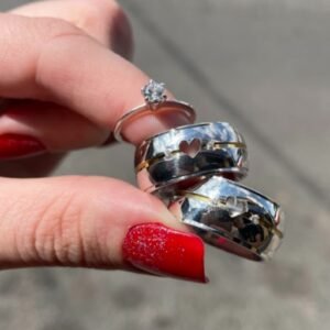 Par de aliança 10mm em prata