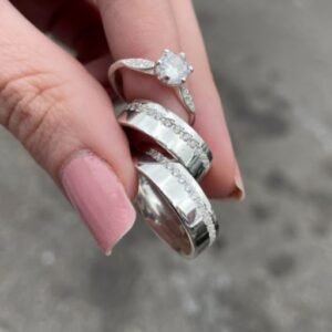 Par de aliança 6mm em prata