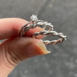 Par de aliança 3mm em prata