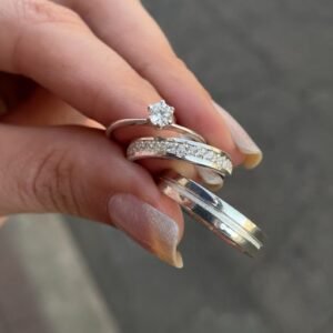 Par de aliança 4mm em prata