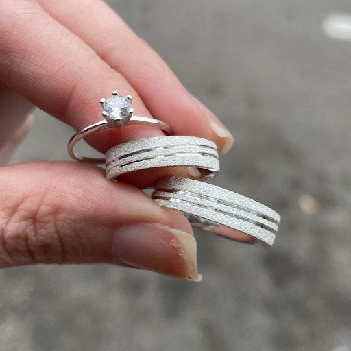 Par de aliança 5mm em prata
