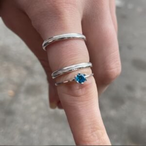 Par de aliança 2mm em prata