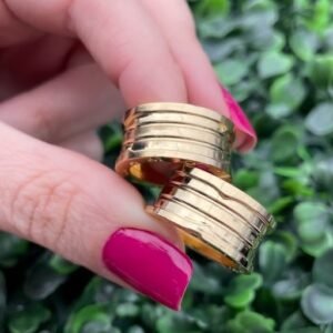 Par de aliança em ouro 10mm