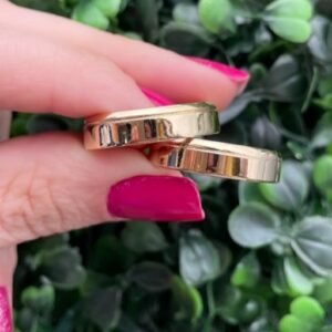 Par de aliança em ouro 5,5mm