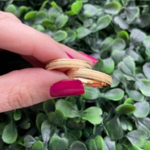 Par de aliança em ouro 4mm