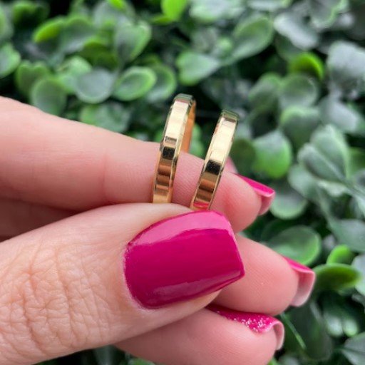 Par de aliança em ouro 3mm - Imagem 2