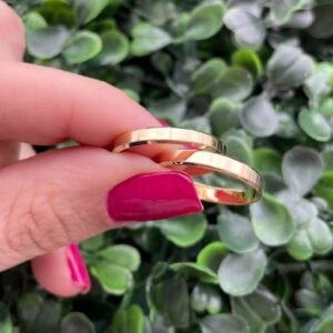 Par de aliança em ouro 3mm