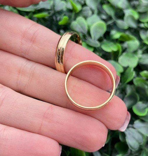 Par de aliança em ouro 4mm - Imagem 4