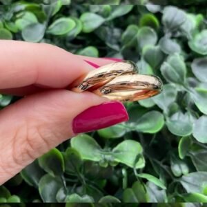 Par de aliança em ouro 4mm