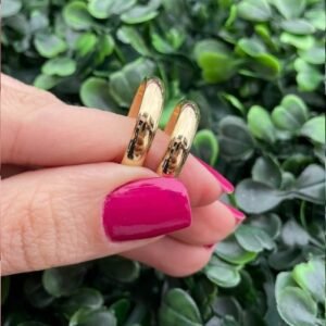 Par de aliança em ouro 4,5mm