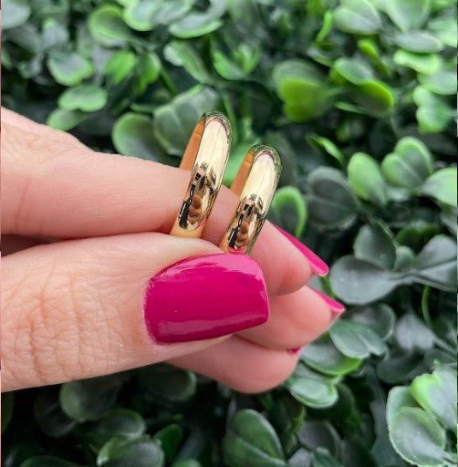 Par de aliança em ouro 4,5mm