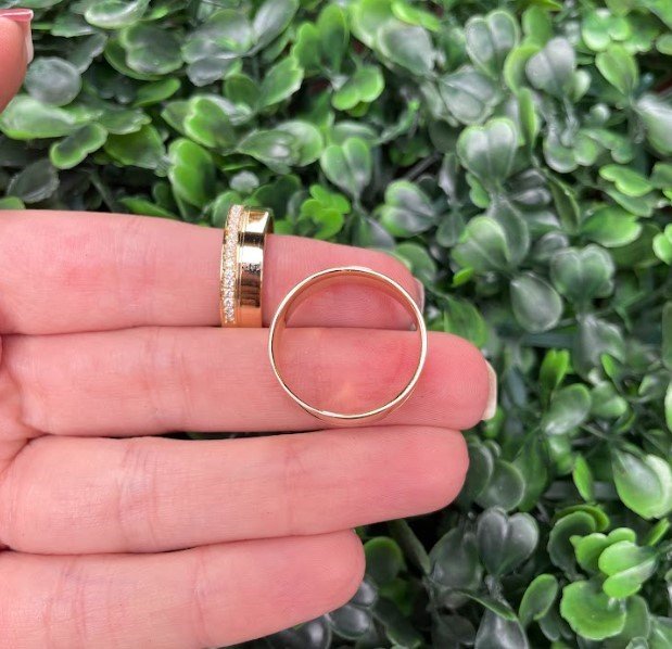 Par de aliança em ouro 6mm - Imagem 3