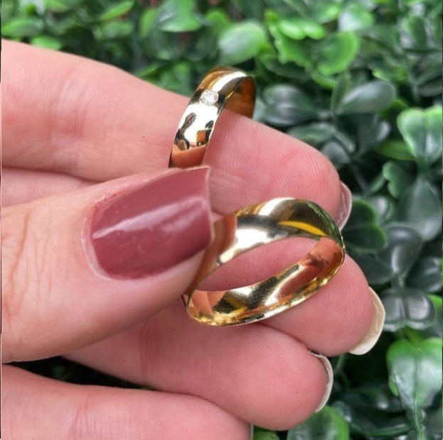 Par de aliança em ouro 5mm - Imagem 4