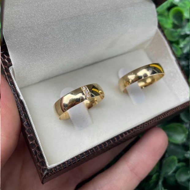 Par de aliança em ouro 5mm - Imagem 3