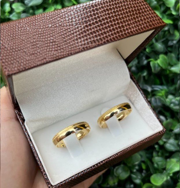 Par de aliança em ouro 4,5mm - Imagem 6