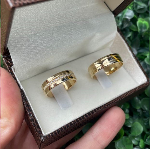 Par de aliança em ouro 6mm - Imagem 6