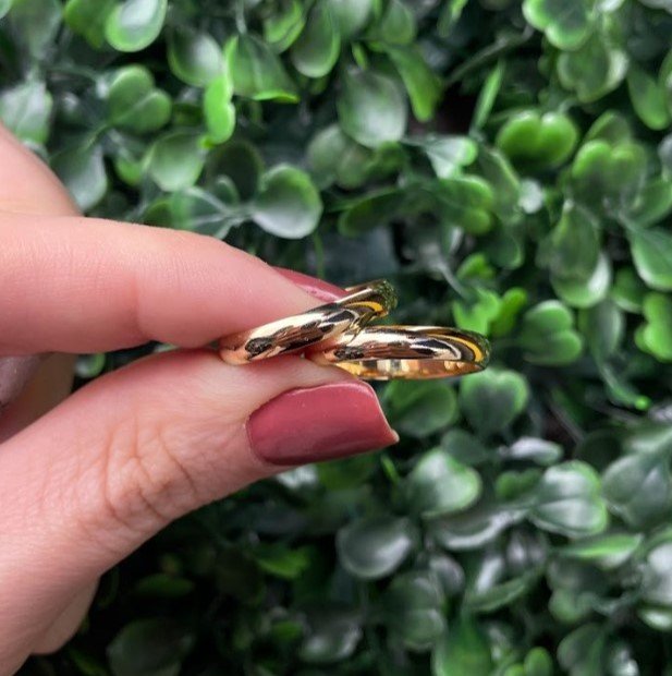 Par de aliança em ouro 3mm