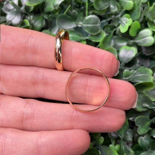 Par de aliança em ouro 3mm - Imagem 4