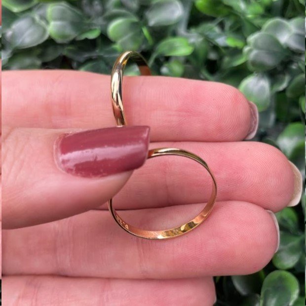 Par de aliança em ouro 2,5mm - Imagem 3
