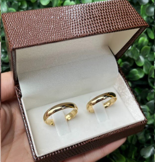 Par de aliança em ouro 4mm - Imagem 6