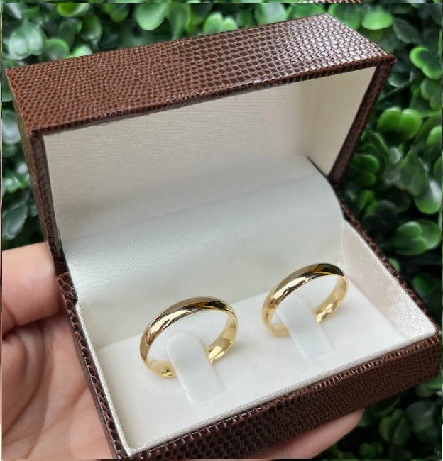 Par de aliança em ouro 4mm - Imagem 5