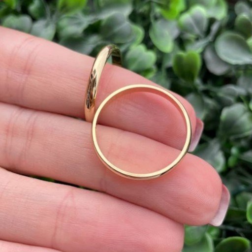 Par de aliança em ouro 2,5mm - Imagem 4