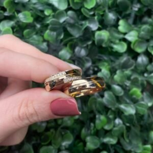 Par de aliança em ouro 6mm