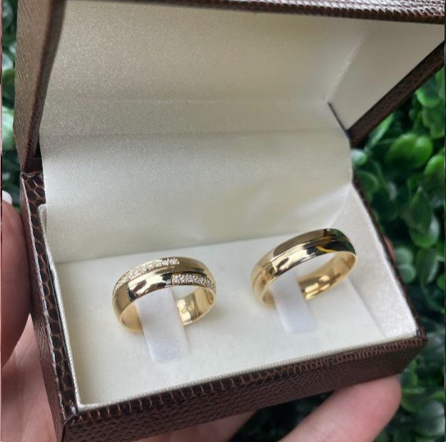 Par de aliança em ouro 6mm - Imagem 6