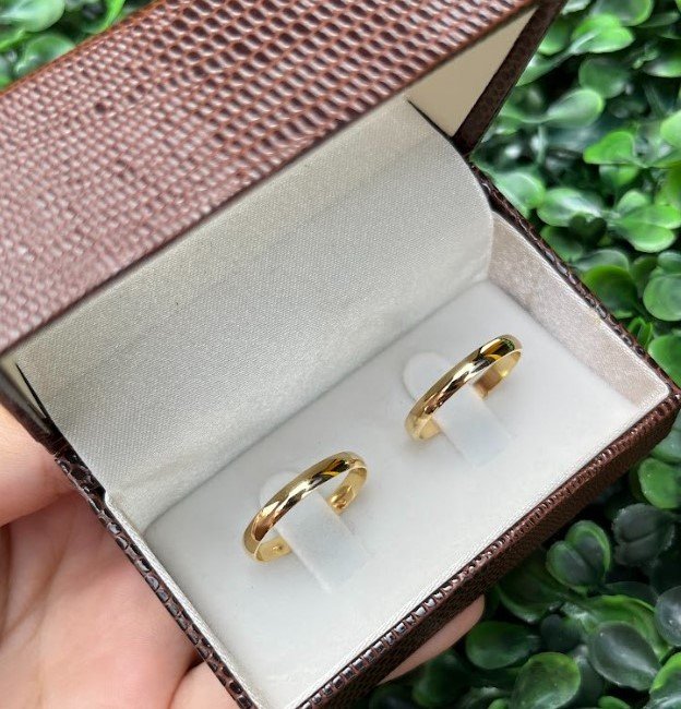 Par de aliança em ouro 3mm - Imagem 6