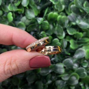 Par de aliança em ouro 4mm
