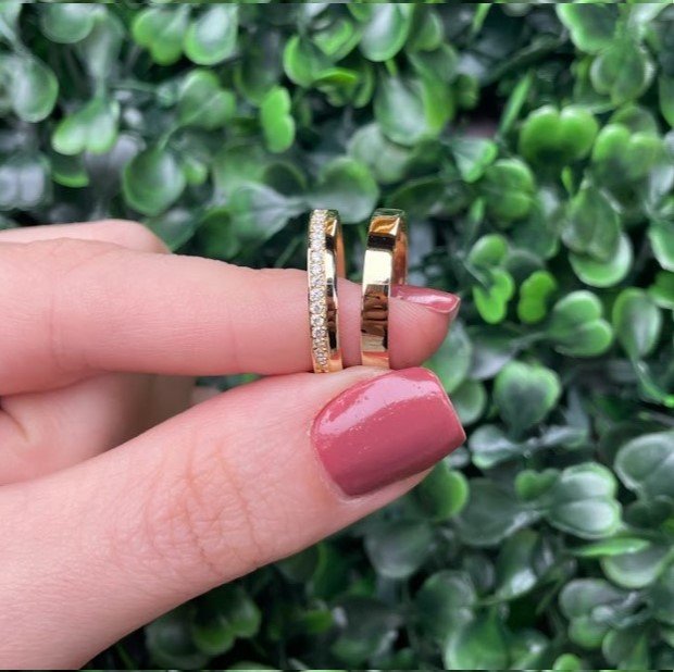 Par de aliança em ouro 3mm - Imagem 2