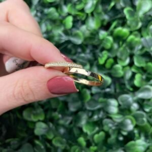 Par de aliança em ouro 2mm
