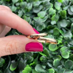 Par de aliança em ouro 2,7mm