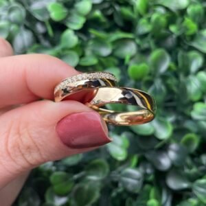 Par de aliança em ouro 5mm