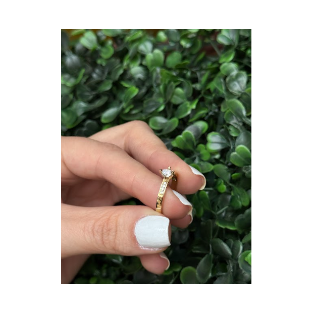 Solitário em ouro 18k - Imagem 5